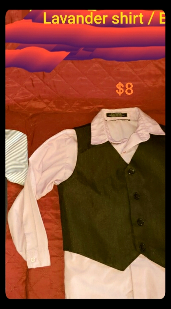 Boys dress shirt and vest